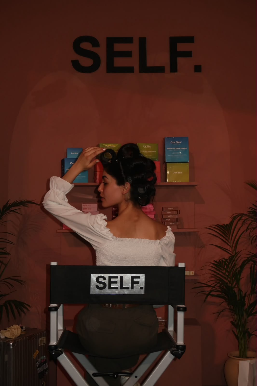 SELF. glam chair at the beauty pop-up