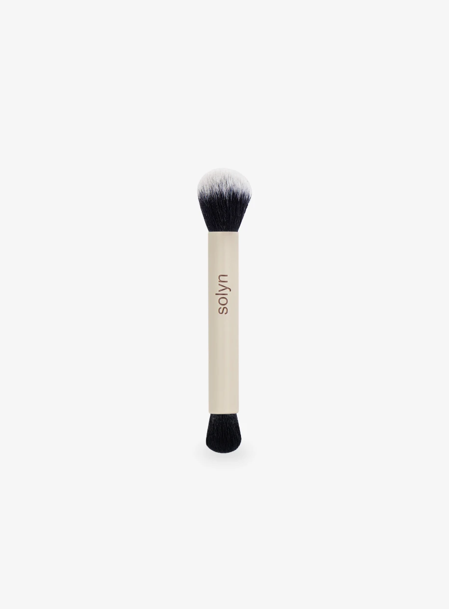 Solyn Duo Brush, dual-ended makeup brush, 14 cm