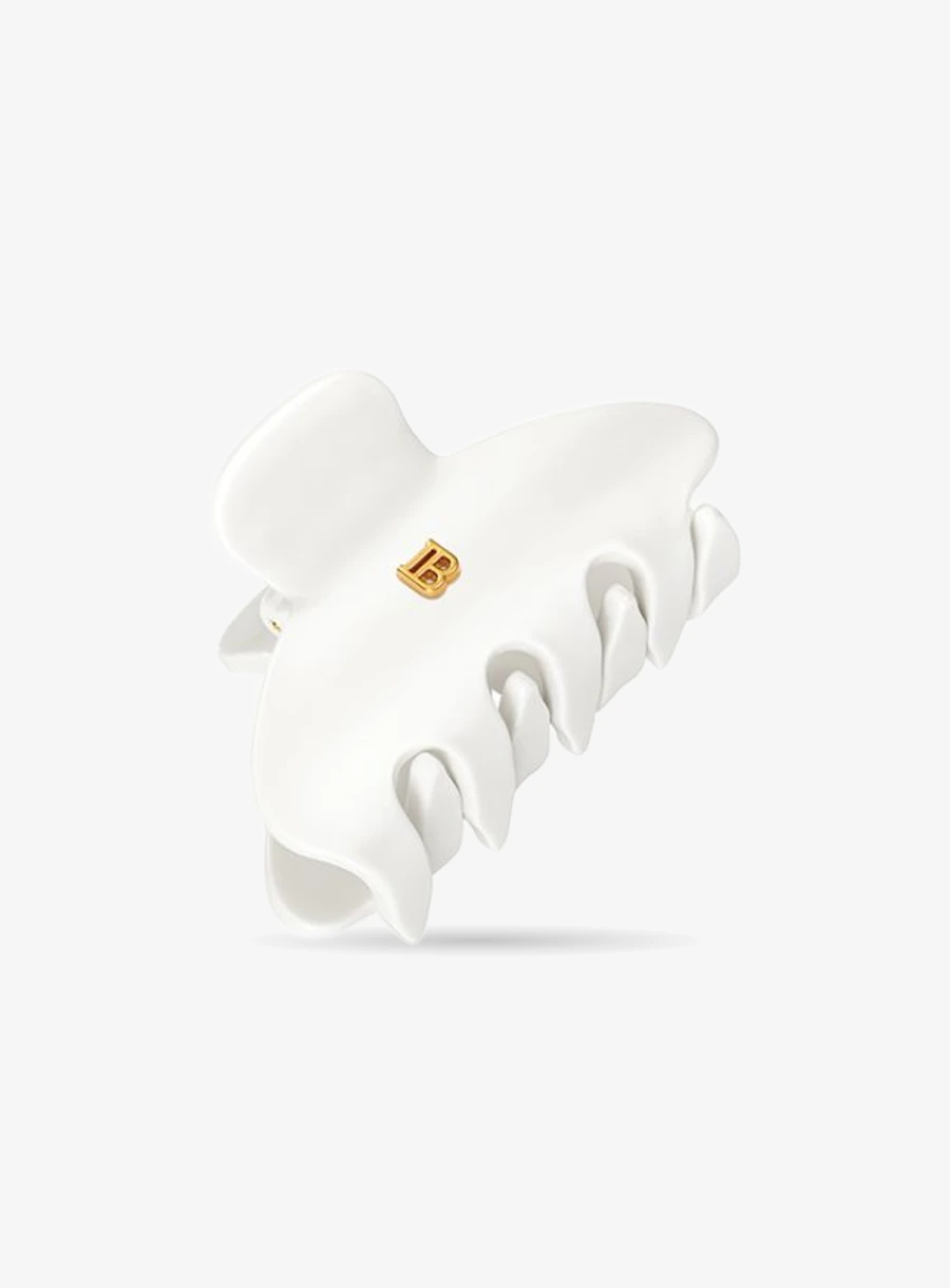 Balmain Hair Pince à Cheveux Small White claw clip