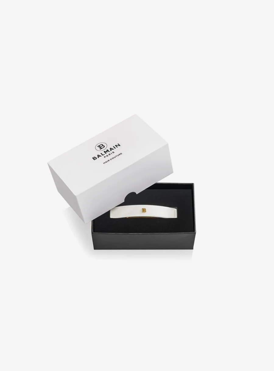 Balmain Hair Barrette pour Cheveux Medium White – with box