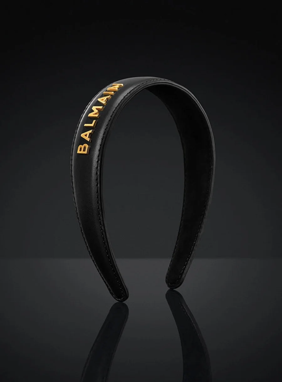 Balmain Hair Black Leather Headband – view 3