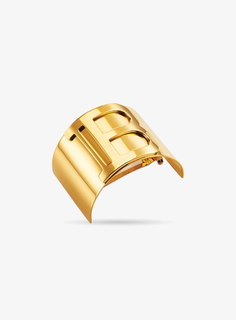 Balmain Hair Gold Plated Clip L Logo ponytail clip