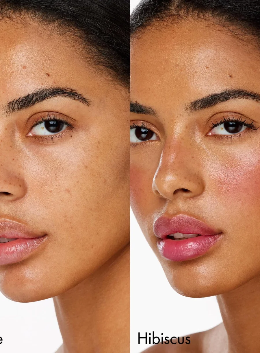 Simihaze Beauty Color Glaze Lip & Cheek Pigment – in use