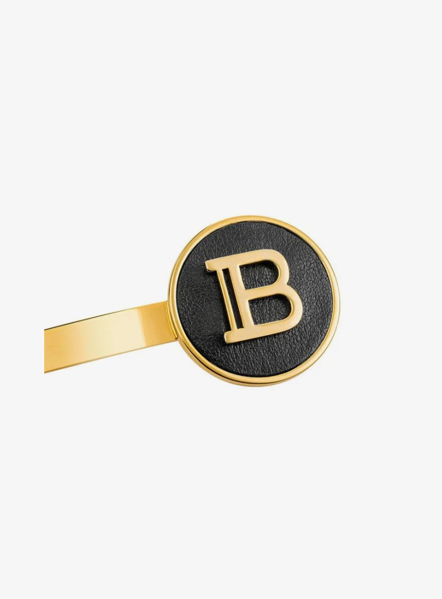 Balmain Hair Gold Plated Hair Slide Logo – view 2