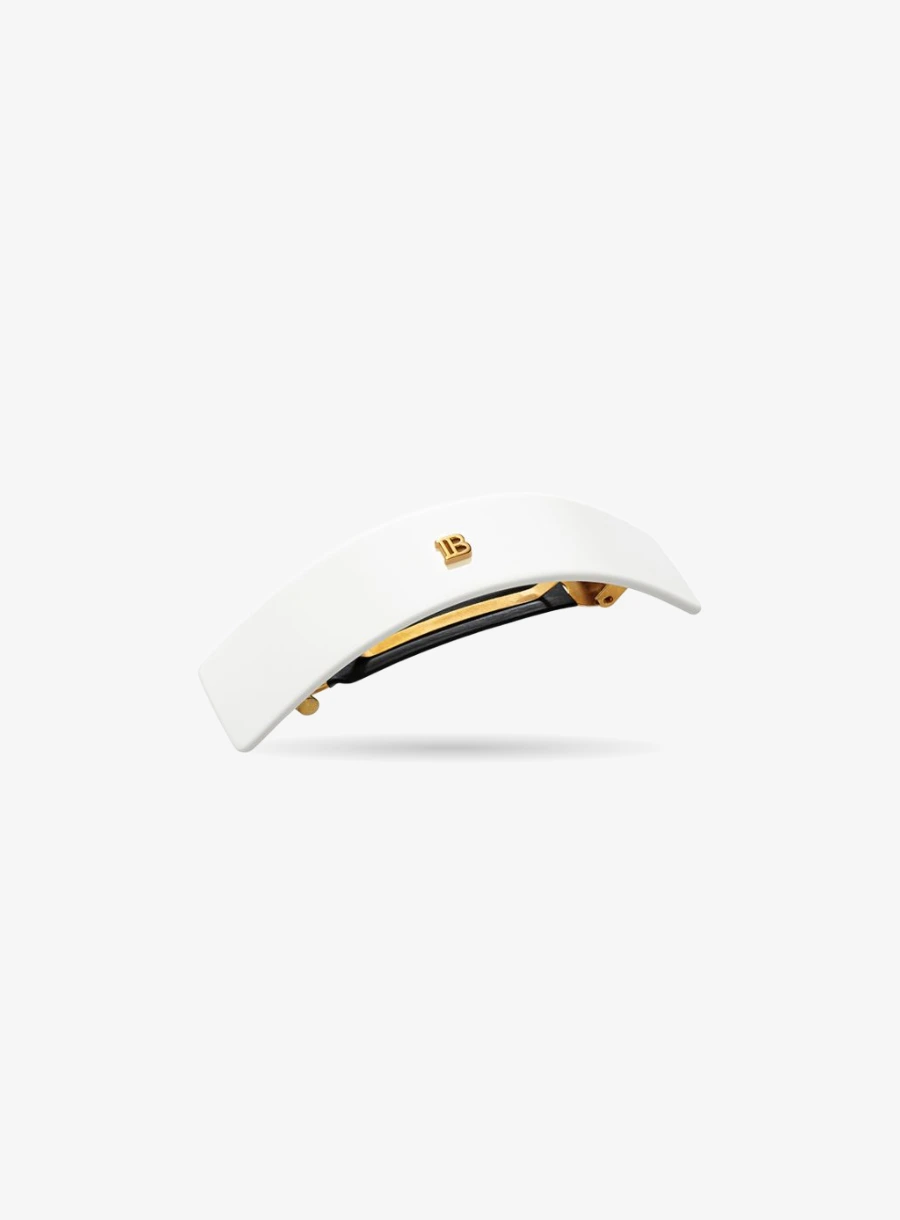 Balmain Hair Barrette pour Cheveux Large White