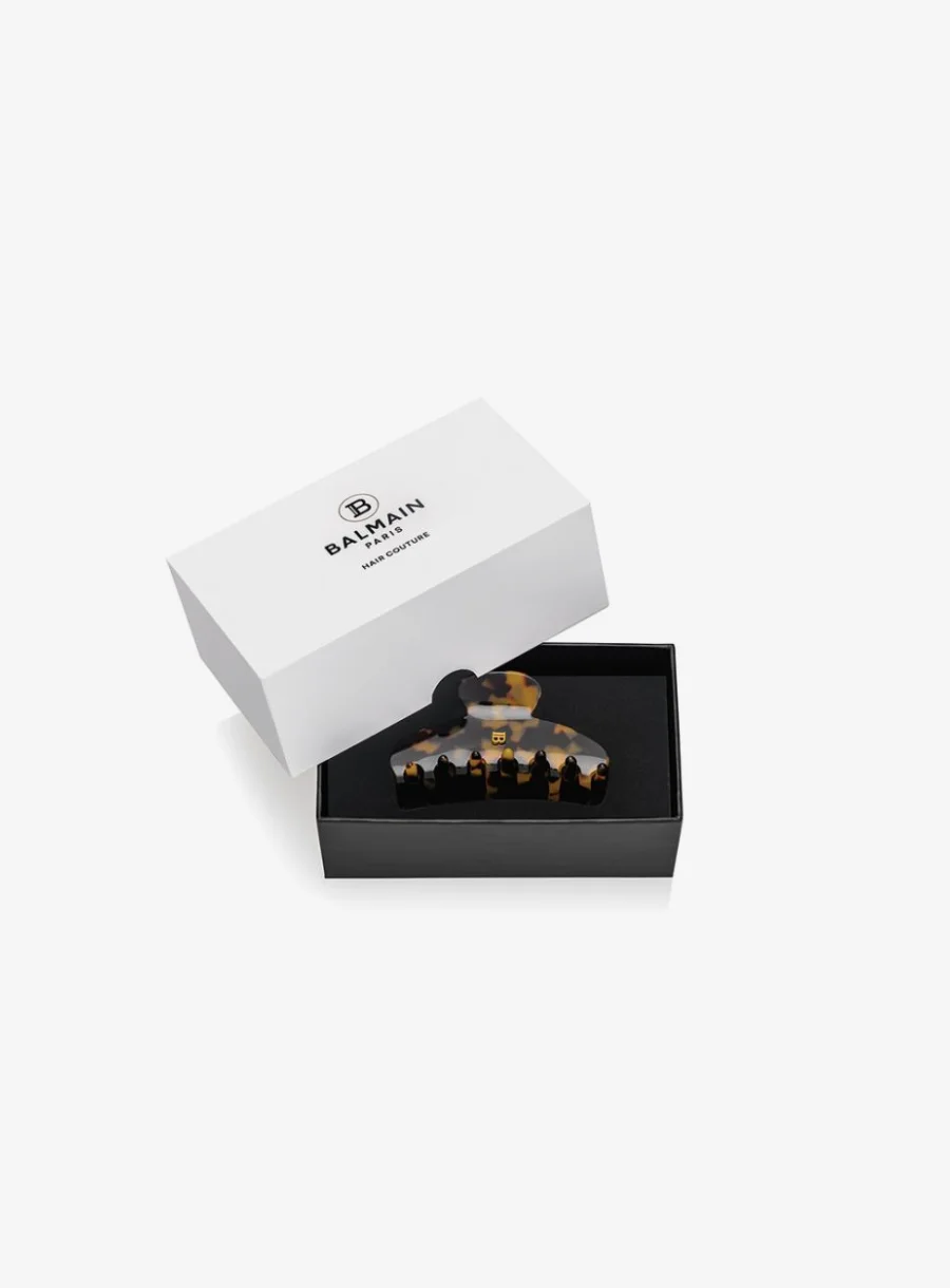 Balmain Hair Pince à Cheveux Medium Tortoise – with box