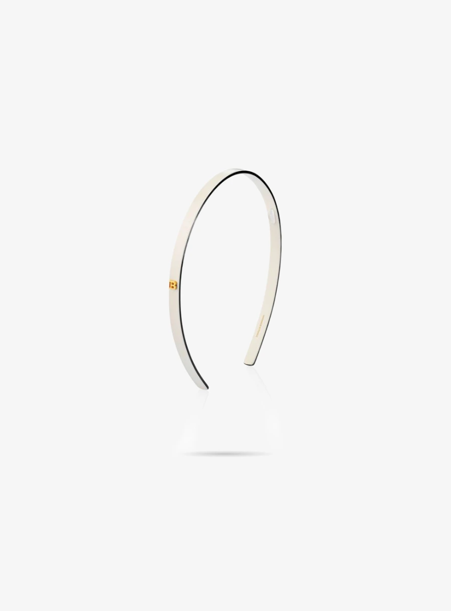 Balmain Hair Acetate Headband White/Black Small