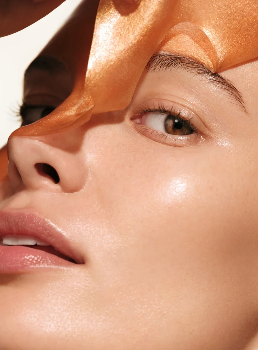 Augustinus Bader The Hydrogel Face Mask – in use