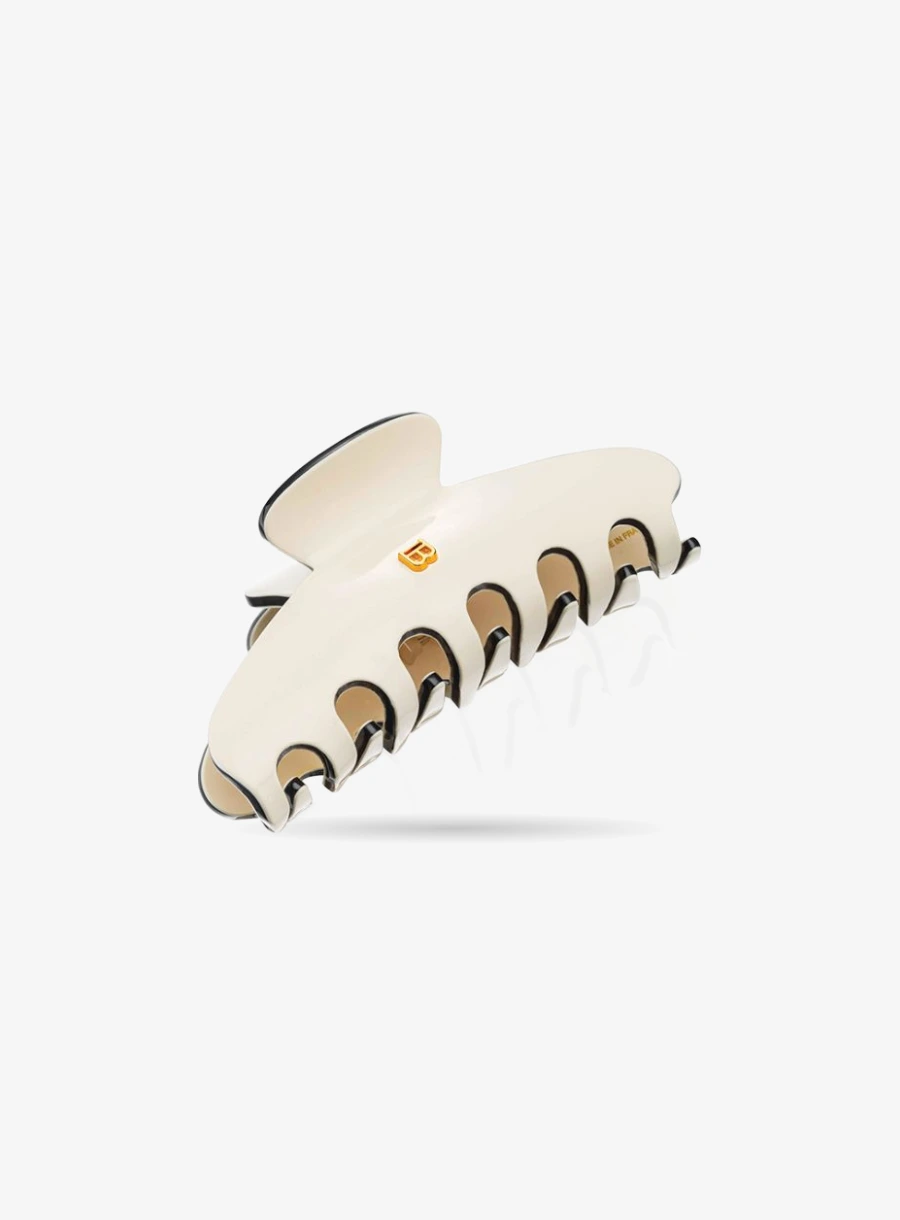 Balmain Hair Pince à Cheveux Large White/Black