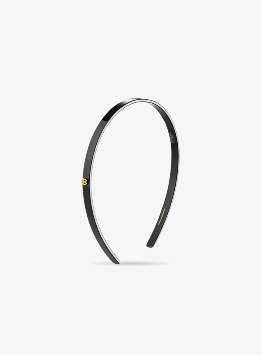 Balmain Hair Acetate Headband Black/White Small