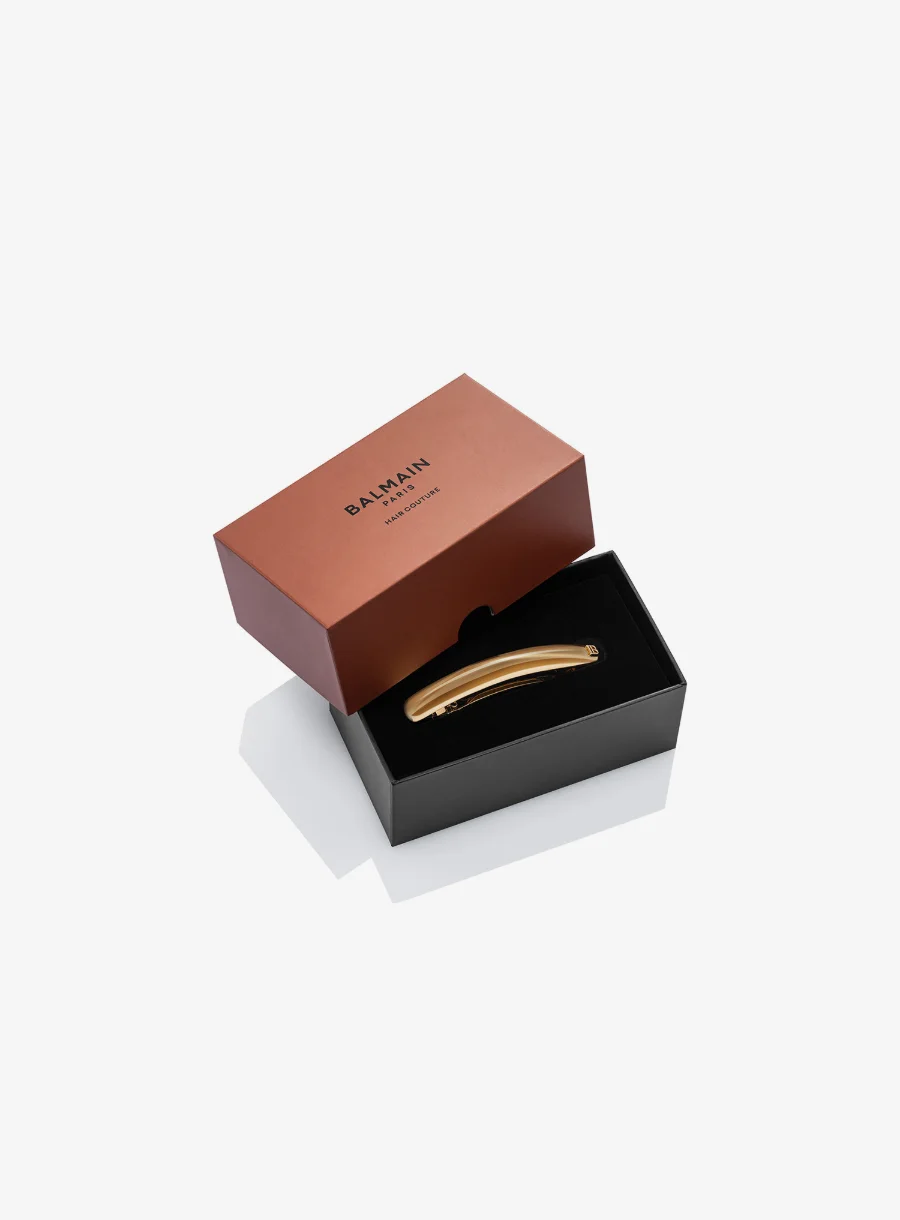 Balmain Hair Limited Edition Barrette Gold – with box