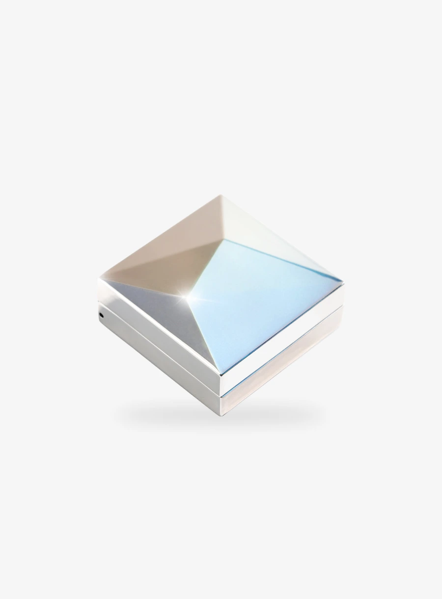 Bex Beauty Crystal Powder Highlighter in a mirrored compact