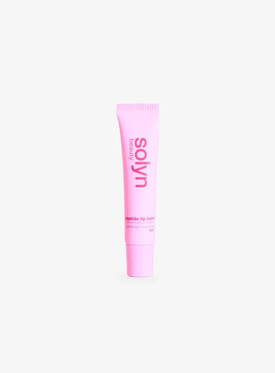 Solyn Peptide Lip Balm in Marshmallow Dream, 15 ml tube