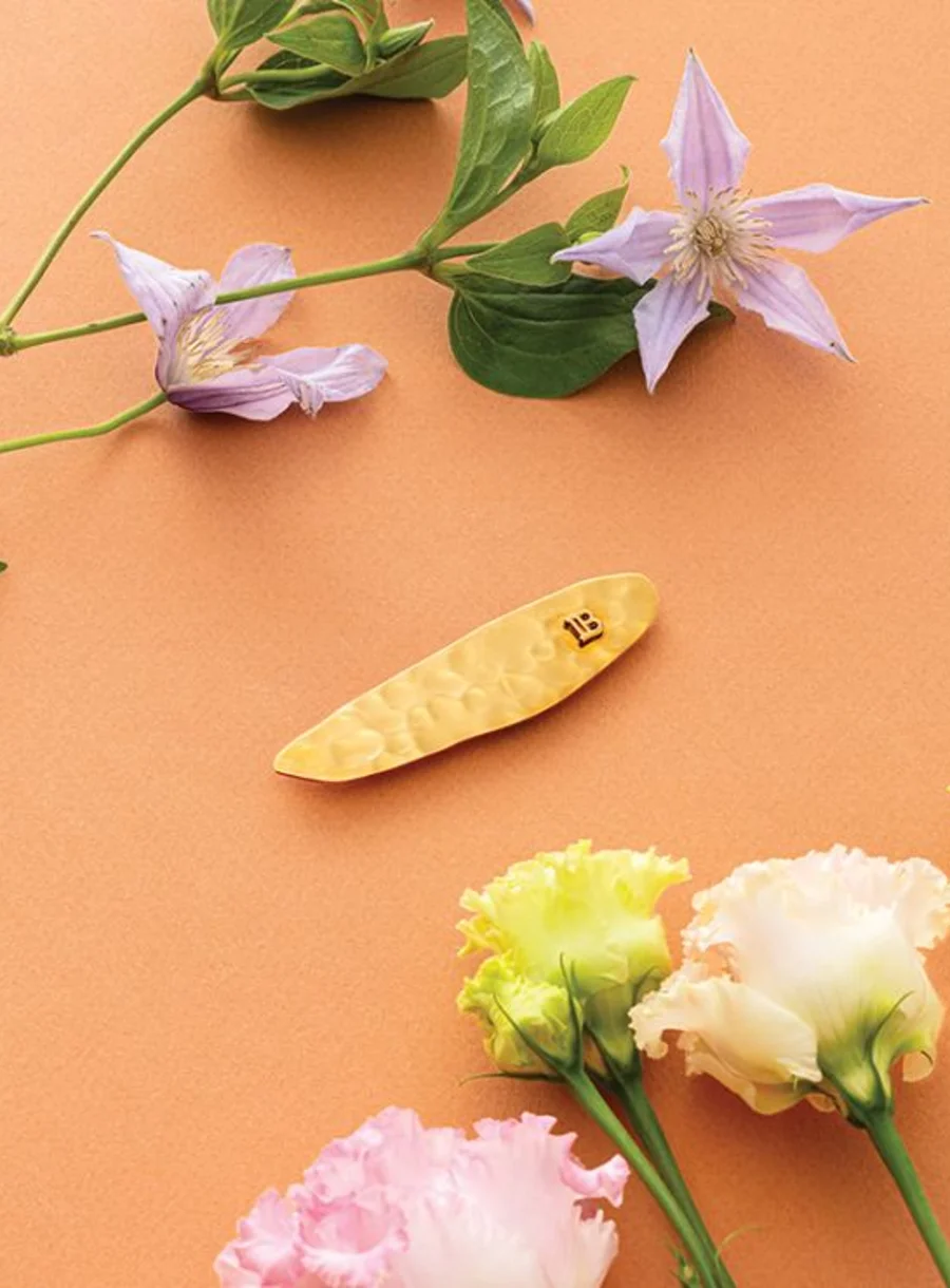 Balmain Hair Limited Edition Printemps Leaf Slide – in use