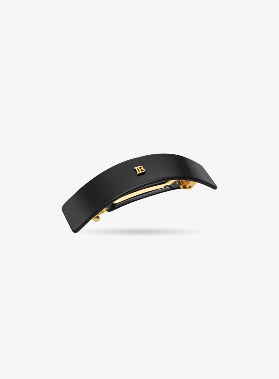 Balmain Hair Barrette pour Cheveux Large Black hair barrette