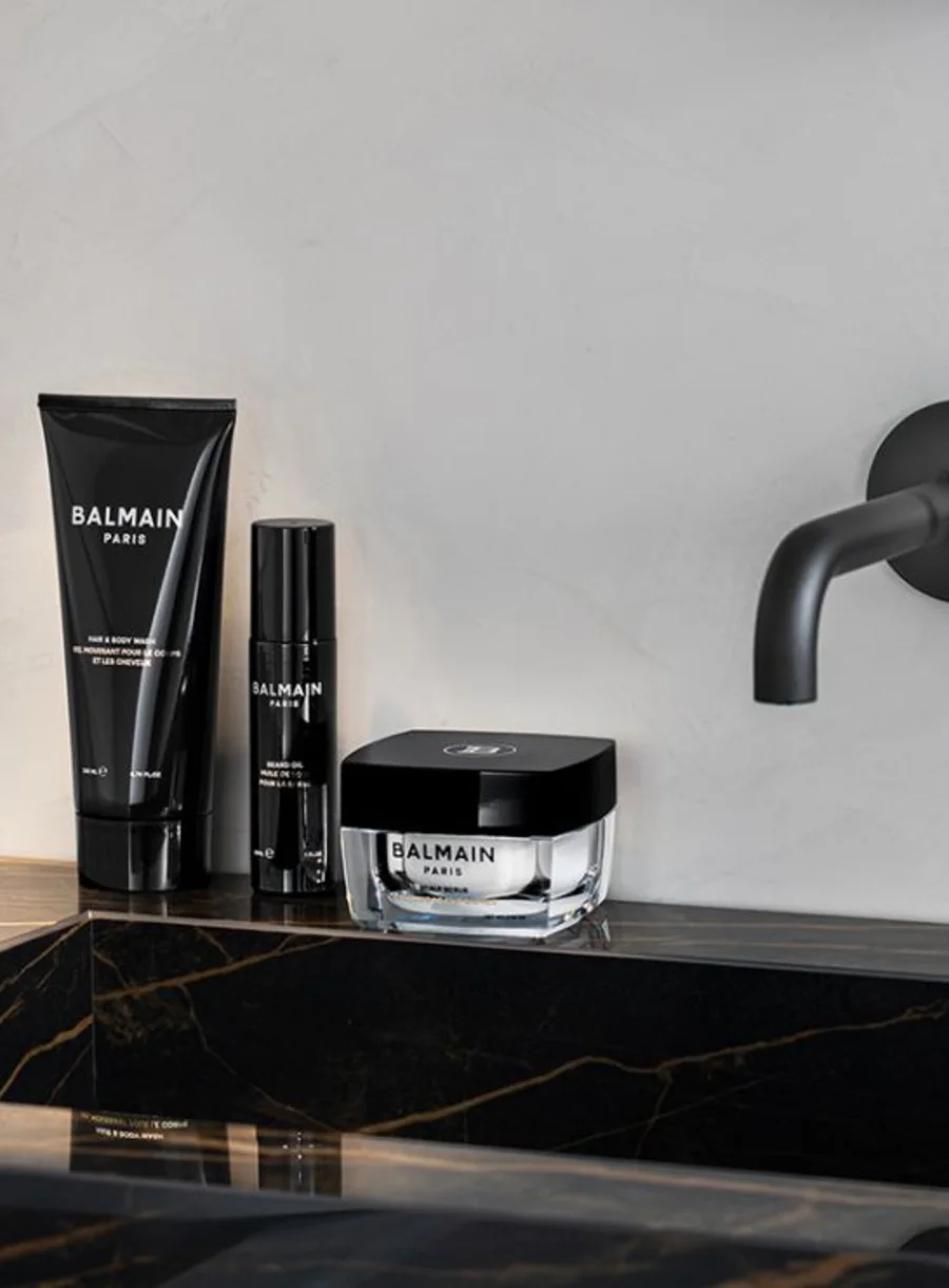 Balmain Hair Homme Grooming Giftset – in use