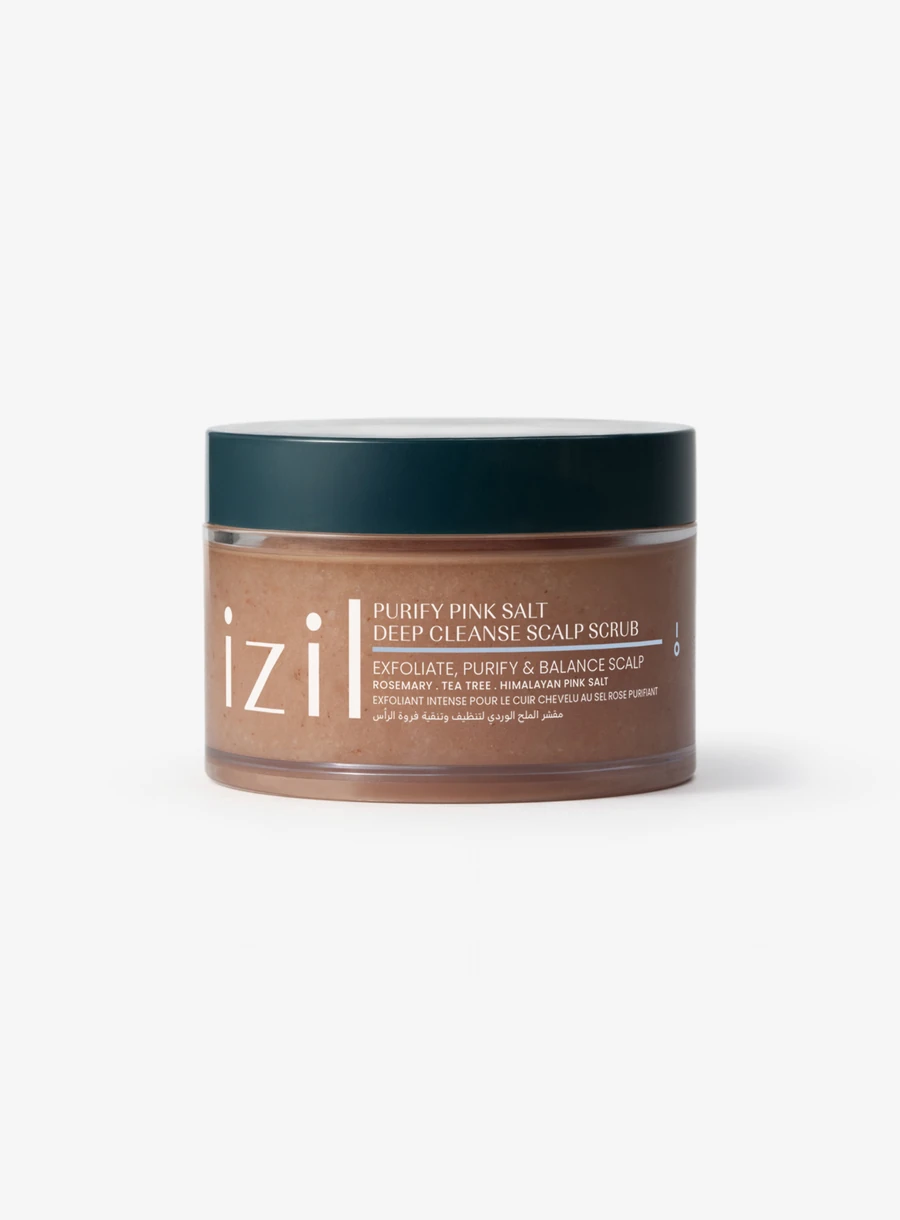 izil Purify Pink Salt Deep Cleanse Scalp Scrub 280 g jar