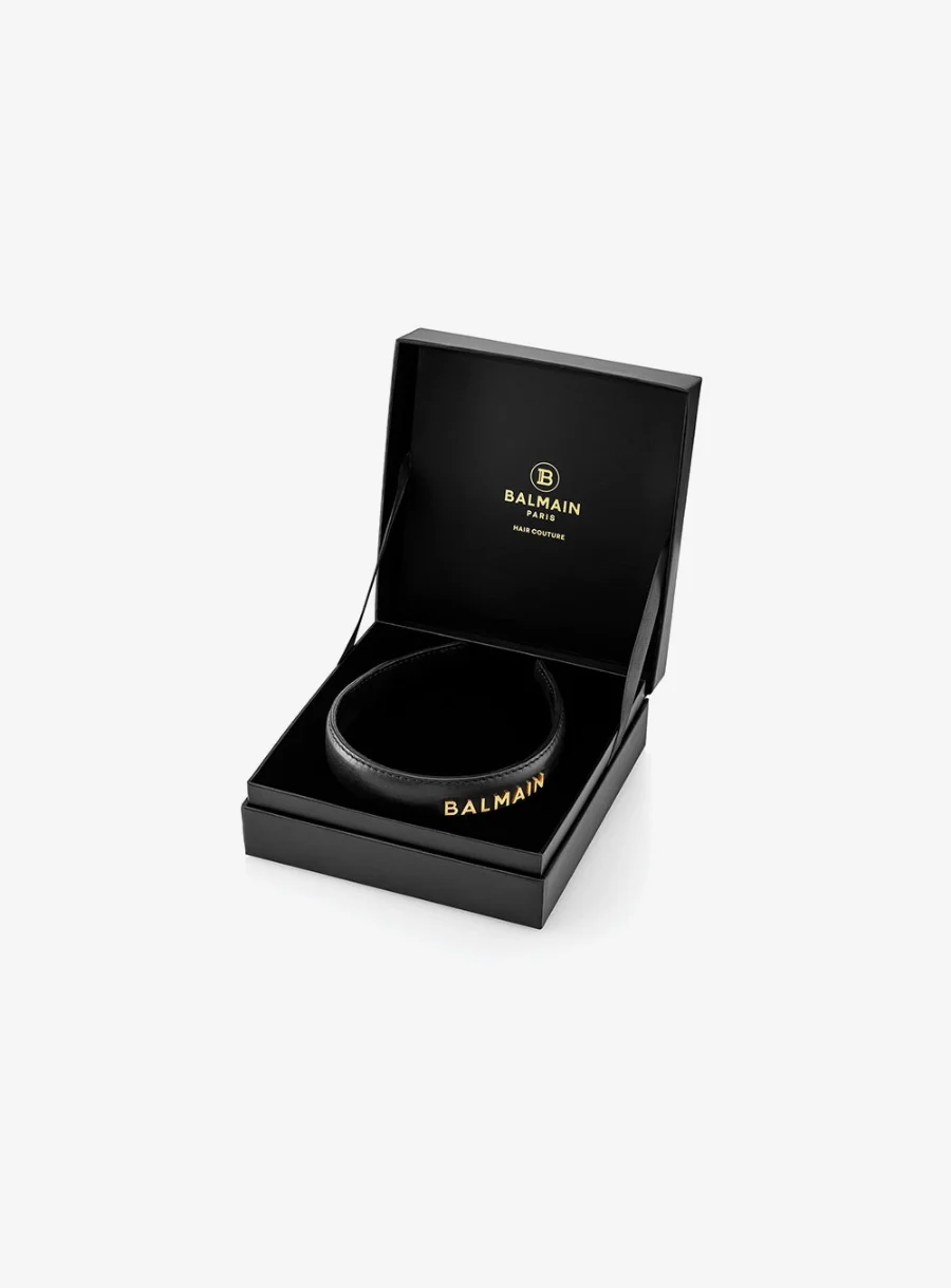 Balmain Hair Black Leather Headband – view 2