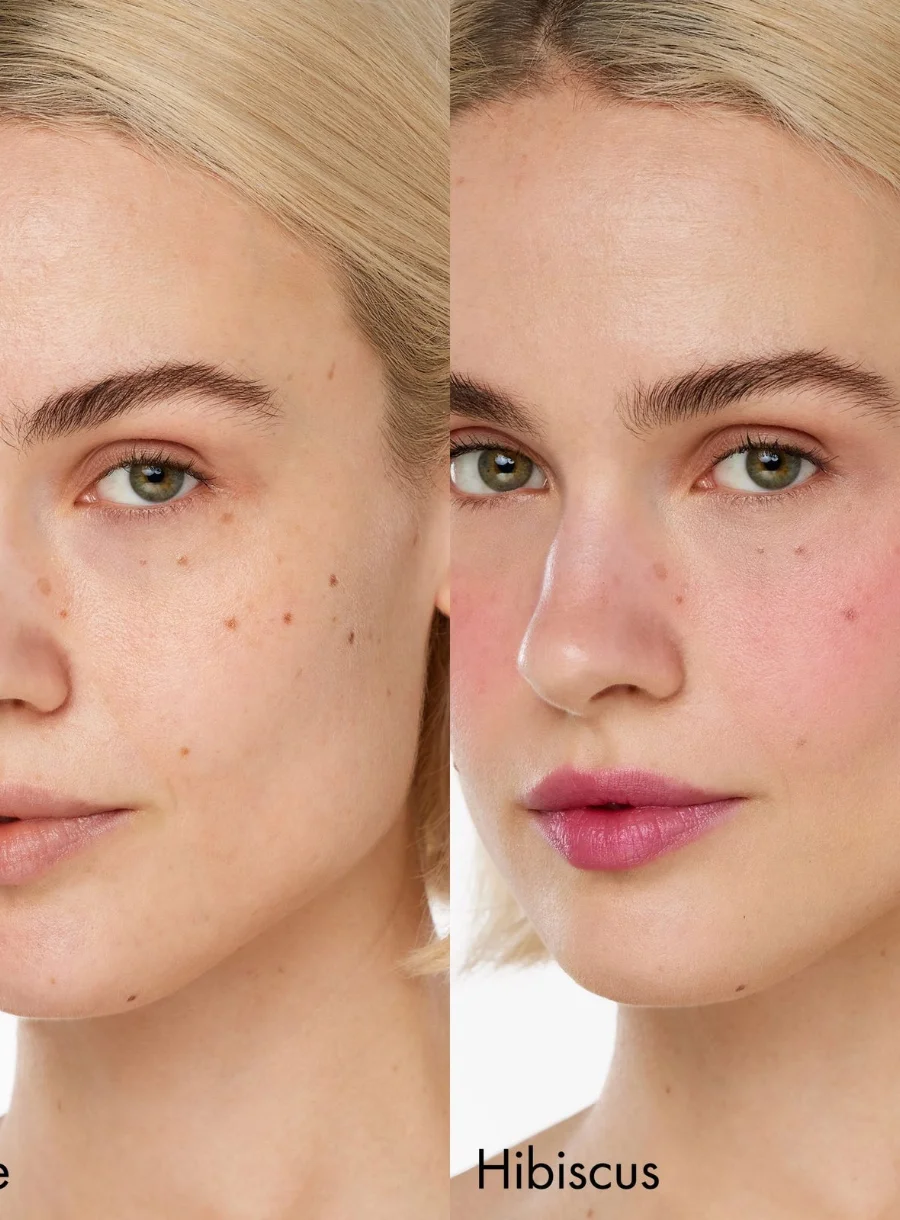 Simihaze Beauty Color Glaze Lip & Cheek Pigment – in use